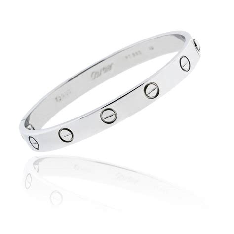 silver love bracelet cartier|cartier love bracelet unisex.